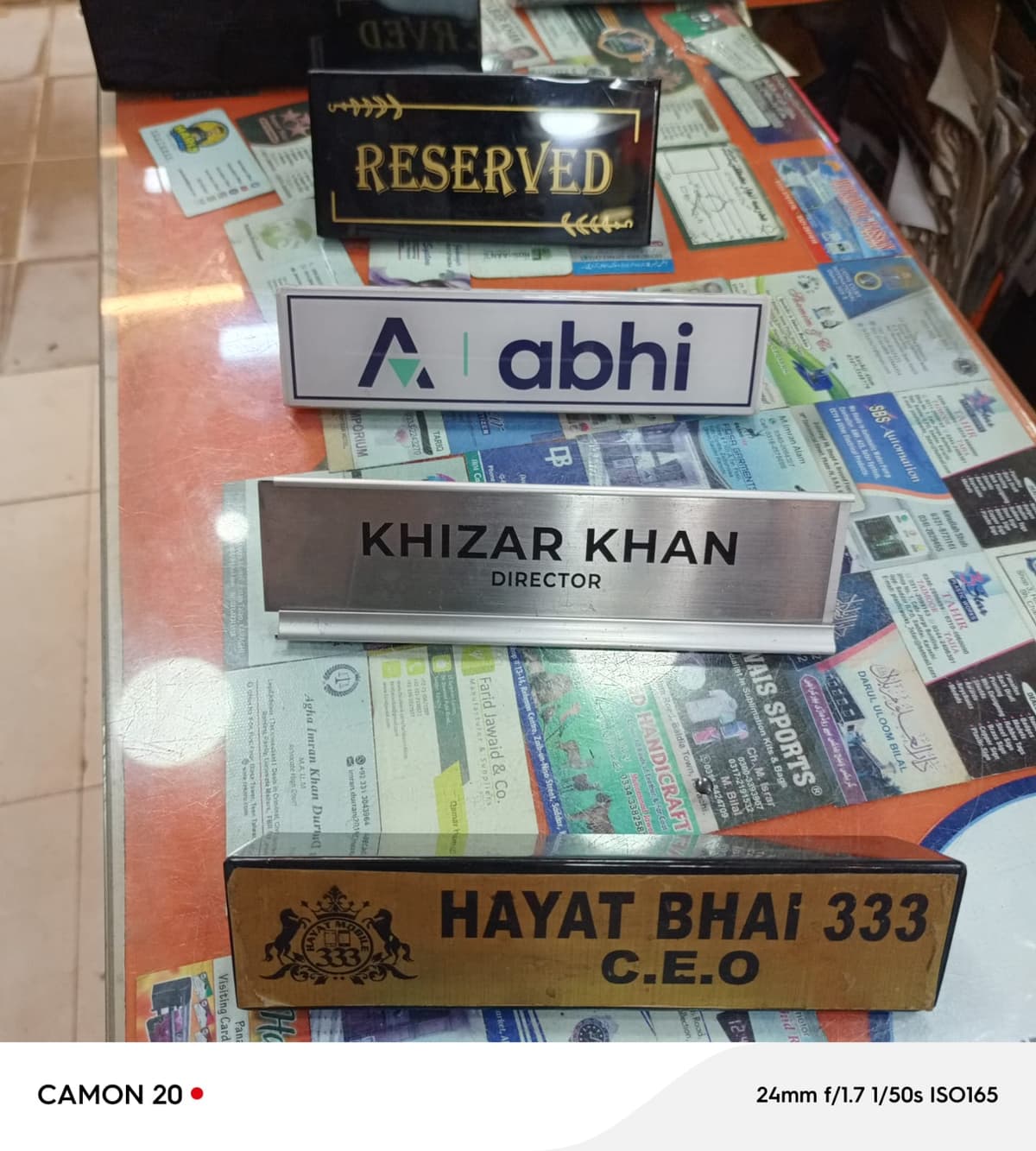 Desk Name Plates Closeup