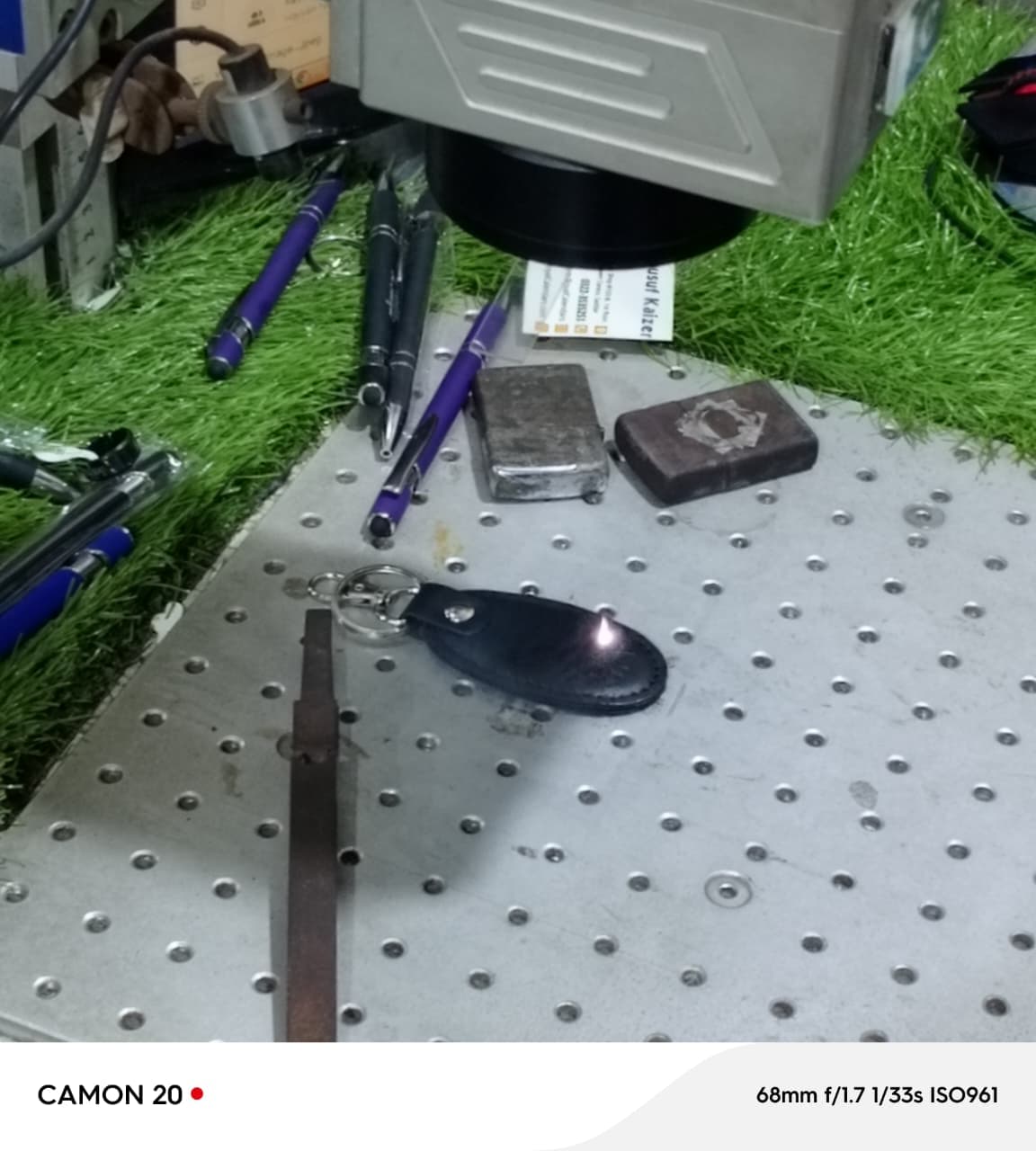 Laser Engraving Closeup