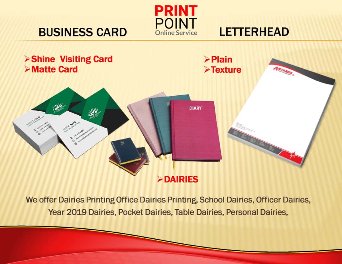 Business Cards, Letterheads & Diaries